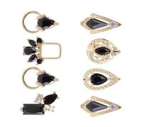 Operitacx Accessoires Manucure 8 Pièces de Décorations pour Ongles en Zircon Noir en Métal pour Mettre en Valeur la Beauté et Décorer les Créations Artisanales Plusieurs Plusieurs styles