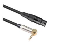 Operitacx Adaptateur 3,5mm vers Xlr Coudé 90 Degrés, Noir Câble Audio | Gaine Résistante, Connexion Simple, pour Microphone et Smartphone, Cuivre et Pvc, Usage Solide