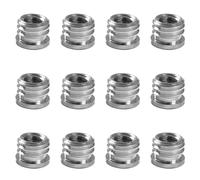 Operitacx Adaptateur de Vis en Fer Chromé Argenté 1/4 Pouce à 3/8 Pouce Lot de 20 Pièces Pratiques et Résistantes la Rouille pour Filetage de Pied de Microphone