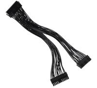 Operitacx Adaptateur Double Alimentation 24 Broches Synchronisé Noir, Câble d'alimentation ATX 24pin 1 vers 2, Compatible Tension 3,3v-12v, Rallonge pour Carte Mère Haute Consommation