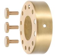 Operitacx Adaptateur en Cuivre Rond pour Abat-jour en Verre Doré, Support Robuste pour Fixation D'abat-jour, pour Amateurs de Bricolage et Professionnels