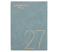 Operitacx Agenda hebdomadaire et mensuel 2027 - Carnet de notes A5 pour planning quotidien - Calendrier scolaire pour étudiants, enseignants et professionnels, 21 x 14,7 cm, vert
