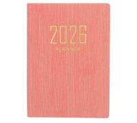 Operitacx Agenda Journalier 2026, Format A7, en Similicuir, Hebdomadaire Et Mensuel, avec Liste de Tâches, Calendrier, Bloc-notes de Poche pour Agenda Scolaire Et Bureau (rose)