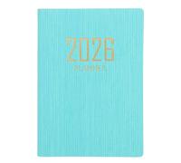 Operitacx Agenda Journalier 2026, Format A7, en Similicuir, Hebdomadaire Et Mensuel, avec Liste de Tâches, Calendrier, Bloc-notes de Poche pour Agenda Scolaire Et Bureau (bleu)