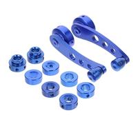 Operitacx Alliage D'aluminium Manivelle de Remontoir de Voiture Bleu | Jeu Gauche et Droite, Trois Adaptateurs et Clips de Montage, Action Fiable, pour Axe Lève-vitre