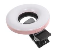 Operitacx Anneau Lumineux pour Smartphone Éclairage LED Intégré pour Macro Photo Ongles Objets Petits Clip Facile Lumière de Remplissage pour et