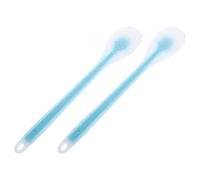 Operitacx Applicateur Dorsal pour Crème Corps 2pcs en Tpe Toucher Doux Application Pratique Outil pour Dos Femmes et Hommes Bleu
