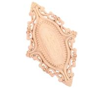Operitacx Applique Ovale en Bois Sculpté pour Portes D’Armoire et Tiroirs | Style Européen Chic, Caoutchouc Robuste, Décoration de Mobilier, Rénovation Créative, Finition Kaki pour Artisans DIY