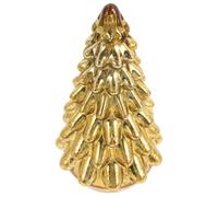 Operitacx Arbre de Noël en Verre Doré, Figurine Décorative Festive pour | Décoration Intérieure Unique, Usage Vitrine ou Réception, Style Élégant, Pièce Saisonnière en Verre