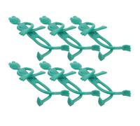 Operitacx Attaches de Jardin Vertes en Plastique, Lot de 6, Décorations Créatives pour Plantes, pour Jardin Paysager et Support Solide