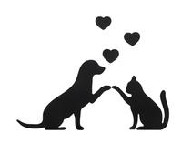 Operitacx Autocollant Mural Miroir Adhésif Amovible Forme Cœur Animaux Sticker Acrylique Décoratif pour Chambre Salon Miroir Autocollant pour