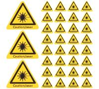 Operitacx Autocollants D'avertissement Laser en Pvc Adhésif Lot de 50 Panneau de Sécurité Triangulaire pour Prévenir les Accidents et Minimiser les Risques