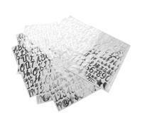 Operitacx Autocollants Lettres Autocollantes Allemandes 10 Pièces 1 Pouce Papier Pailleté Argenté Adhésifs pour Scrapbooking, Panneaux D'affichage et Décoration Boîtes aux Lettres