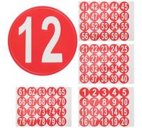 Operitacx Autocollants Numérotés 1 à 80, Étiquettes Autocollantes Rondes 5 Cm à Points, Adhésifs Résistants Multi-surfaces, Étiquettes de Classification pour Bureau et Rangement, Lot