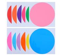 Operitacx Autocollants Ronds Effaçables à Sec Pvc 12 Couleurs Diamètre 30 Cm, Lot de 12 Pastilles Auto-adhésives pour Tableau Blanc, pour École et Activités Pédagogiques