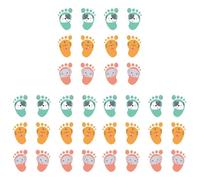 Operitacx Autocollants Sol Enfants 36 Pièces Antidérapants Colorés Empreintes Amovibles Sécurité Chambre Bébé Crèche Décoration Murale