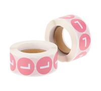 Operitacx Autocollants Taille Vêtements L, Étiquettes Ronds en 2 Rouleaux, Papier Imprimé Contrasté, pour Tri des Tailles et Usage Textile et Bureau