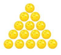 Operitacx Balles de Golf Pratique de Distance Lot de 24 Jaune Perforées en Plastique et Aide à L'entraînement de Golf pour Entraînement Intérieur
