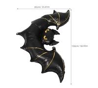 Operitacx Ballon Chauve Souris Décor Halloween Gonflable Mat Suspendu pour Porche Fête et Décoration Facile et Polyvalente