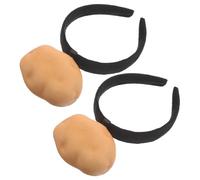 Operitacx Bandeau Cheveux Fantaisie de Pomme de Terre Mignon, Lot de 2 Pièces, Accessoire pour Filles et Femmes, Bandeau Amusant pour Déguisement et Soins Capillaires