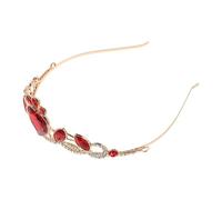 Operitacx Bandeau de Mariage Cœur en Métal Strass Scintillants, Léger et Confortable, Couronne de Mariage Luxueuse pour Femmes Lors de Fêtes et Cérémonies