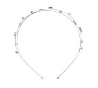 Operitacx Bandeau en Alliage Étoile à Double Rangée de Strass, Accessoire Cheveux pour Mariée et Fête, Serrage-tête Chapeaux Élégants, Enterrement de Vie de Jeune Fille et Occasions