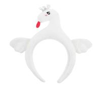 Operitacx Bandeau Facile à Porter et Ne Tombe Pas en Peluche Blanc pour Cheveux Cygne Accessoire de Fête pour Festival de Musique ou Costume de Vacances