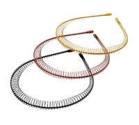 Operitacx Bandeau Style Simple Antidérapant Unisexe 3 Pièces en Fer Ondulé Accessoires Cheveux Couleur Aléatoire pour Usage Quotidien