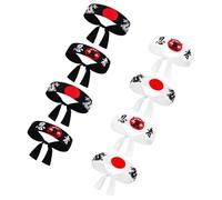 Operitacx Bandeaux de Samouraï Ninja Japonerie pour Karaté Homme, 8pcs en Polyester, Style Traditionnel Japonerie, pour Cosplay et Fête Décorations Japonaises