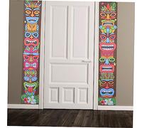 Operitacx Bannière Suspendue Hawaïenne pour Porche Décoration de Fête Luau Tropicale Matériel Couleur Vive pour Décorations Murales et Porte Entrée