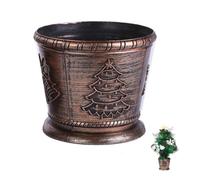 Operitacx Base de Sapin de Noël en Plastique, Seau Café Décoratif | Sapin Artificiel ou Mini Modèle, Usage Table Centrale, Fête de Noël, Surface Lisse et Motif Raffiné