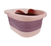Operitacx Bassin de Trempage Pliable Pieds 1 Pièce en Plastique Rose, Seau Portable Multifonction pour Bain à Domicile et Massage Relaxant, pour Usage Familial et Voyage