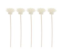 Operitacx Bâtonnets de Diffuseur D'huiles Essentielles en Rotin Blanc, 5 Pièces Chrysanthemum, Légers et Décoratifs pour Chambre ou Salle de Bain