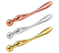 Operitacx Bâtonnets de Massage Yeux en Alliage de Zinc 3 Pièces - Applicateurs Métalliques Précis pour Crème Contour des Yeux, Outil Compact pour Soin du Visage et Absorption Optimale