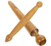 Operitacx Bâtons de massage en bois 2pcs - outils réflexologie plantaire et manuelle, dénouement des tensions après activité physique ou professionnelle, format transportable