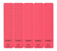 Operitacx Billets De Tombola Numérotés 100 Pièces Tickets D'Entrée Pour Événements Fêtes Kermesse Activités Scolaires Papier Rouge 5X2 Pouces