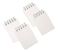 Operitacx Bloc-notes à Spirale 4 Fiches Format A7 10,6 X 7,7 Cm, Papier Quadrillé, Lignes, Points et Vierge, Carnet Multi-usage pour Étudiants, Bureau et École, Petites Fiches Bristol