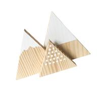Operitacx Bois Blanc Montagne Simulée Ornement Triangulaire 3 Pièces | Décoration Simple et Créative, Accessoire Photo, Forme Neige Montagne, Style Chic, Usage Intérieur