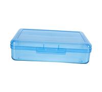 Operitacx Boîte à Crayons Plastique Empilable Trousse Simple et Pratique pour Étudiants Volume de Rangement pour Fournitures Scolaires Bleu