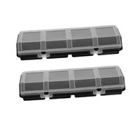 Operitacx Boîte à Outils avec Tiroirs Empilables 2 Pcs Organisateur De Quincaillerie avec Couvercles Rangement en Plastique pour Vis Et Écrous Compact Et Portable pour Garage Et Atelier