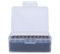 Operitacx Boîte à Piles Transparente pour Batteries AA et AAA, Conteneur de Batterie Empilable avec Inserts en Mousse Noire, Boîtier Antichoc en Polypropylène pour Rangement Domestique