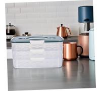 Operitacx Boîte à Œufs Empilable pour Réfrigérateur Œufs Organiseur Transparent avec Compartiments Individuels Rangement Compact et Protecteur pour Cuisine et Plan de Travail