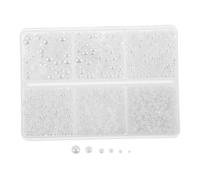 Operitacx Boîte de 7600 Perles Demi-Rondes en ABS pour Bricolage et Nail Art Accessoires pour Cheveux et Vêtements Décorations Matériau Solide et