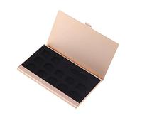 Operitacx Boîte de Rangement Aluminium pour Carte Sim et Numéro de Téléphone Organiseur Pratique et Compact pour et Boutique avec Aiguille Déjection Finition Dorée