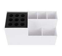 Operitacx Boîte de Rangement Portable en Abs pour Outils de Coiffure, Support Pratique pour Ciseaux et Pinces à Cheveux, pour Salon de Coiffure Professionnel Blanc
