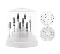 Operitacx Boîte de Rangement pour Embouts de Clous 48 Trous en Abs, Porte-embouts à Ongles pour Usage Professionnel ou Domestique, Protège et Organise Embouts de Ponçage