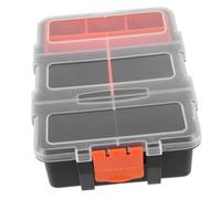 Operitacx Boîte de Rangement pour Vis Plastique Organisateur de Petites Portable avec Couvercle pour Outils et Matériel de Réparation