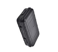 Operitacx Boîte Extérieure Étanche Et Antichoc pour Outils Multifonctionnels, Boîte De Survie Polyvalente en PP Noir, Mallette De Survie Compacte pour Aventure en Plein Air,