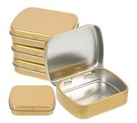 Operitacx Boîte Métallique À Bonbons Avec Couvercle À Charnière Boîte De Rangement Compacte Petite En Étain 6X4.5X1.5 Cm Pour Bijoux Clés Et Accessoires