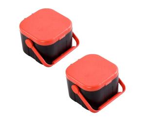 Operitacx Boîte Terre Respirante en Plastique Léger pour Stockage et Élevage, Coffret 2pcs pour Appâts Vivants en Extérieur